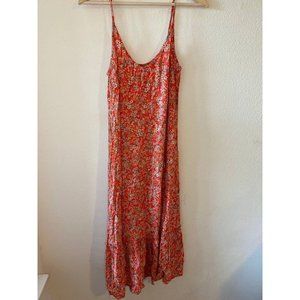O'Neill Sundress Spaghetti Strap Floral Dress Size L